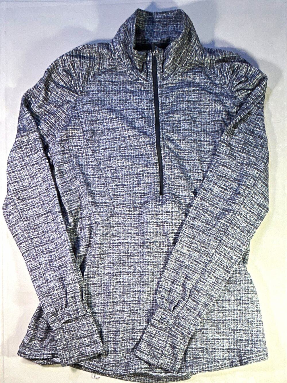 Lululemon Women’s Gray Heathered 1/4 Zip Mock Neck Pullover Long Sleeve